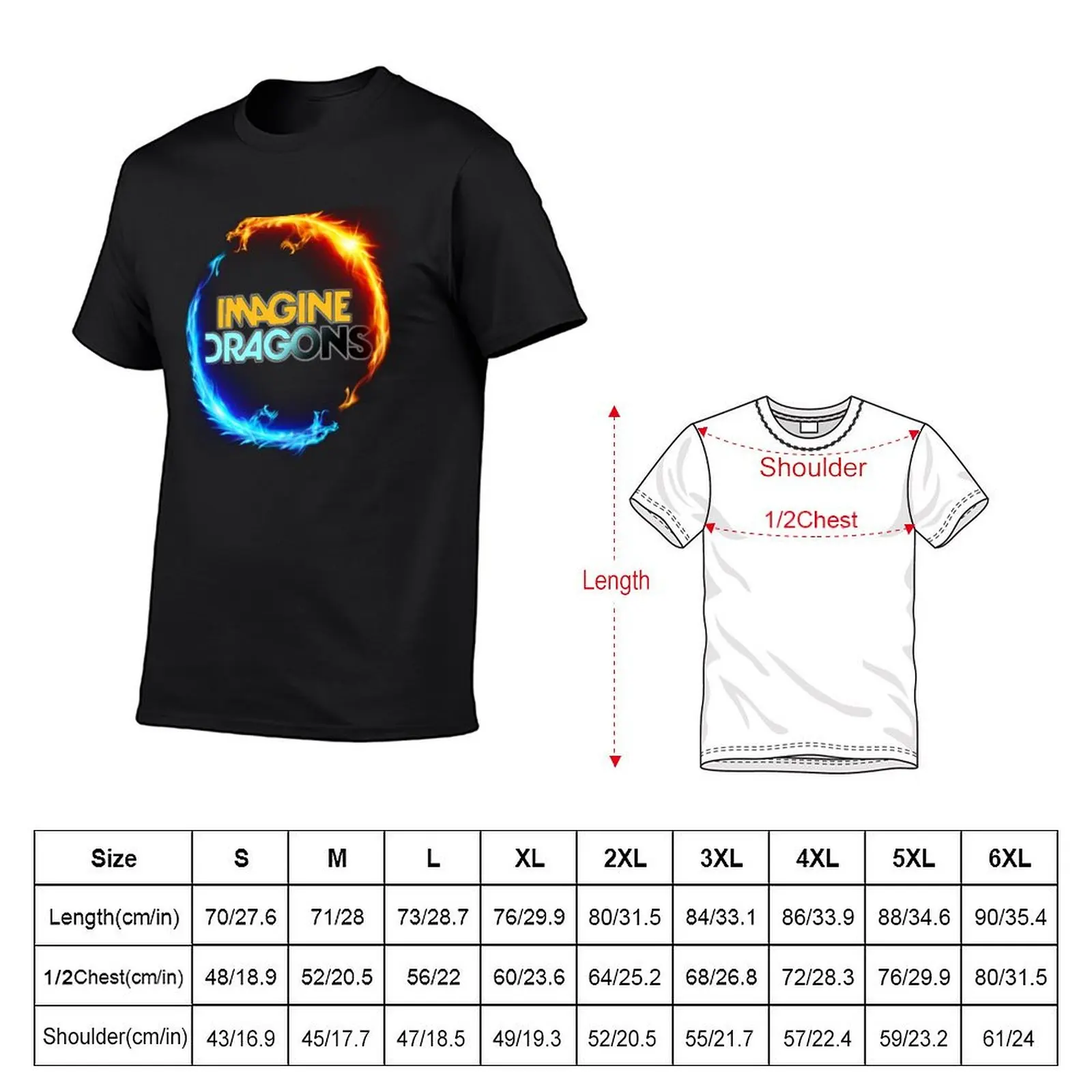 Imagine Dragon's Circle T-Shirt rapper graphic tees anime clothes summer clothes Men's t-shirts