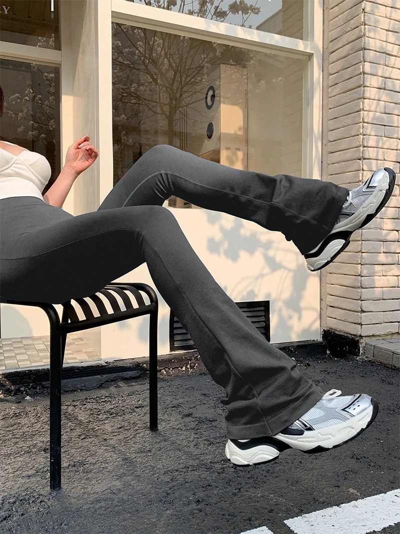 Hochtaillierte Kompressionshose ohne unangenehme Linien, leicht ausgestellte Yoga-Outdoorkleidung, nahtlose elastische Fitnesshose, Lifting-Leggings – Detail 4