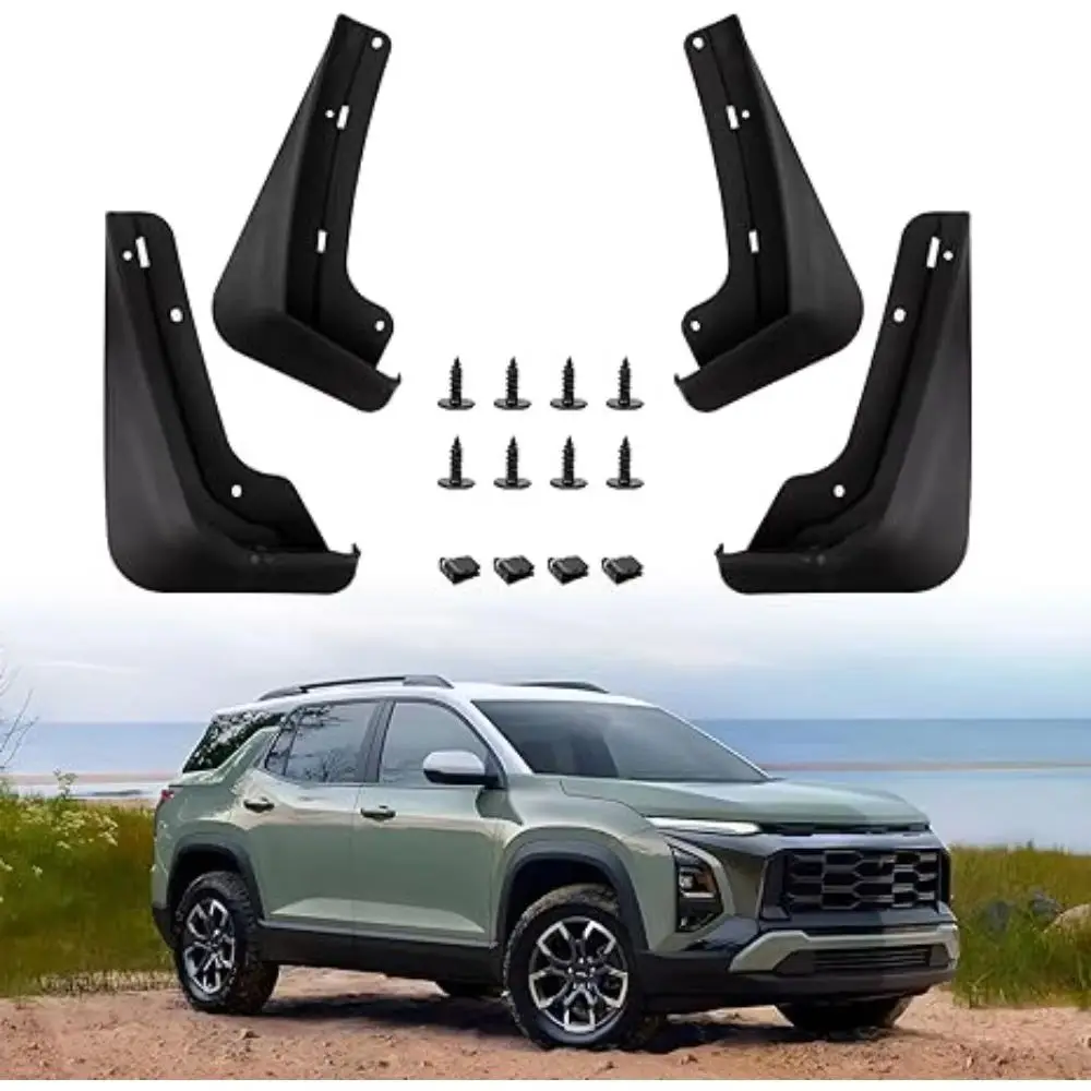Auto 4 Stück Spritzschutz Kotflügel Schmutzfänger mit Hardware-Kits für Chevrolet Equinox ACTIV/LT/RS 2024 2025 (nicht für EV-Modell)
