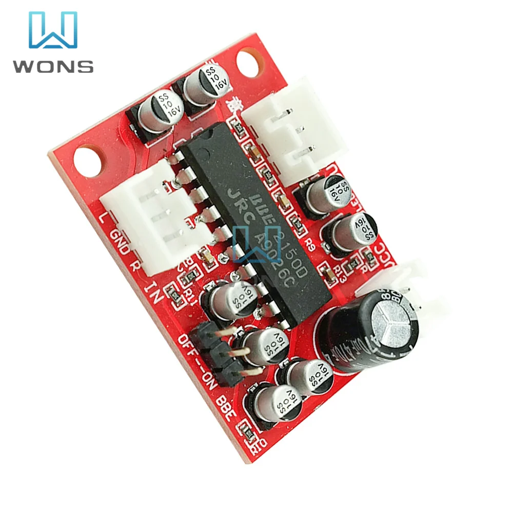 DC 5V-12V NJM2150 scheda preamplificatore tono BBE eccitatore effetto sonoro migliora il modulo amplificatore per bassi alti cavo da 300mm