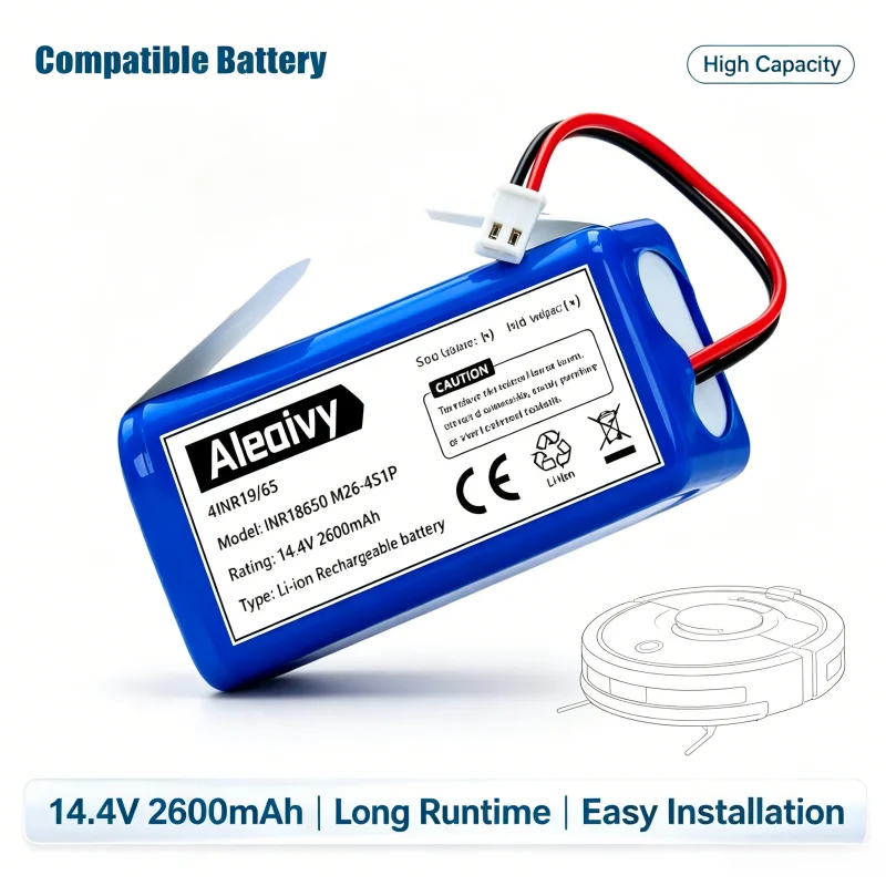 Upgrade 5200mAh RVBAT850 Battery for Shark Ion R75 RV850 S87 RV761 RV1000S Robotic Vacuum, 14.8V Lithium Ion Replacement Part