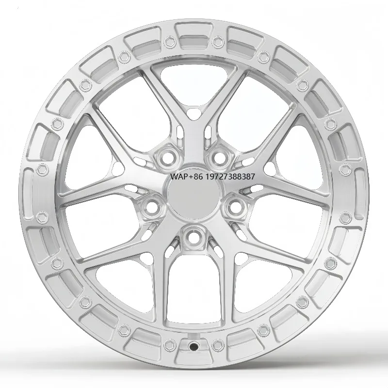 

15x8 15x9 15x10 15x12 5X114.3 Silver 5X112 5X120 Beadlock Wheels 15 17 18 Inch Forged Drag Racing Wheels for Bronco