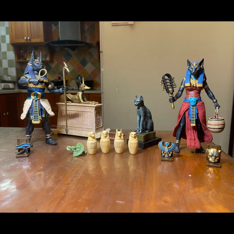 

Four Horsemen Articulated Action Figure Anubis Bastet Serpent Frankenstein 25th Thank You Wave Adult Collectible Figurine