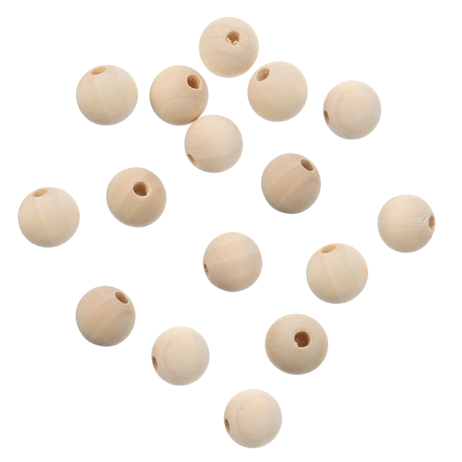 

100 Pcs Wooden Beads Natural Round Balls Craft DIY Projects Farmhouse Decor Sturdy Loose Beads For Necklaces Bracelets Making