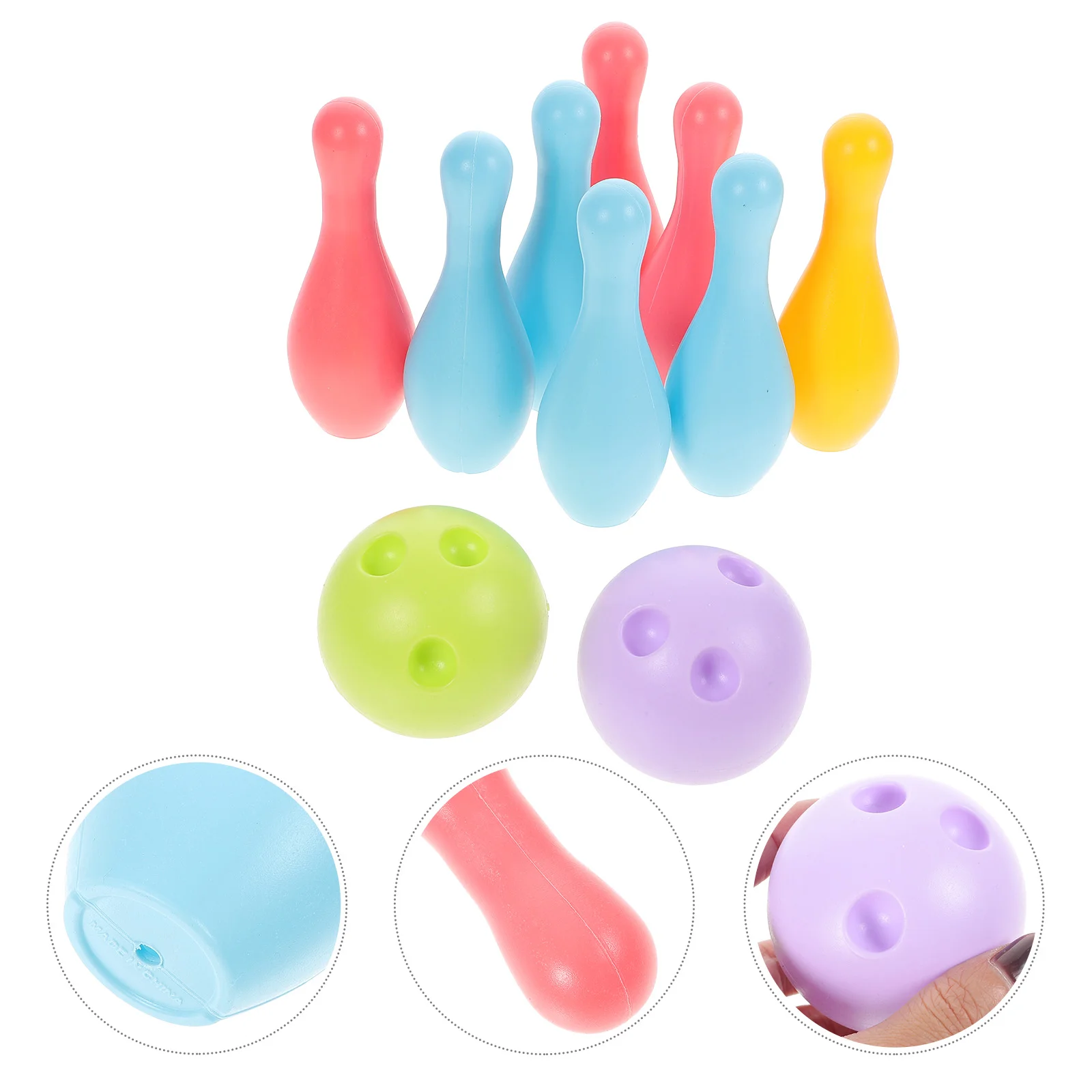 

Toddler Indoor Games Bowling Toys Stress Ball Parent-child Early Development Mini