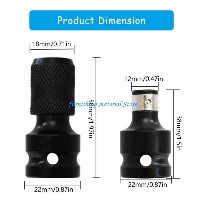 Y5GD Impact Impact Socket Adapter Converters Reducers 1/2'' Square to 1/4'' Converters