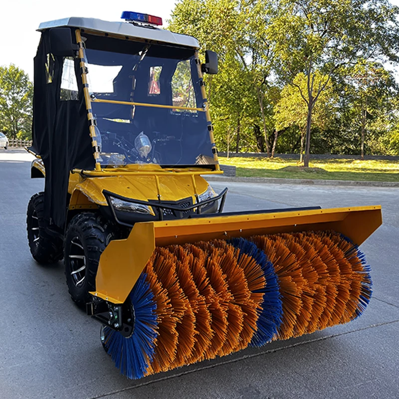محراث الثلج عالي السرعة مع فرشاة دوارة كبيرة للمنزل المتحرك، منفاخ مجرفة الثلج الأوتوماتيكي المثبت على المقعد لمحراث الثلج على الطريق #3