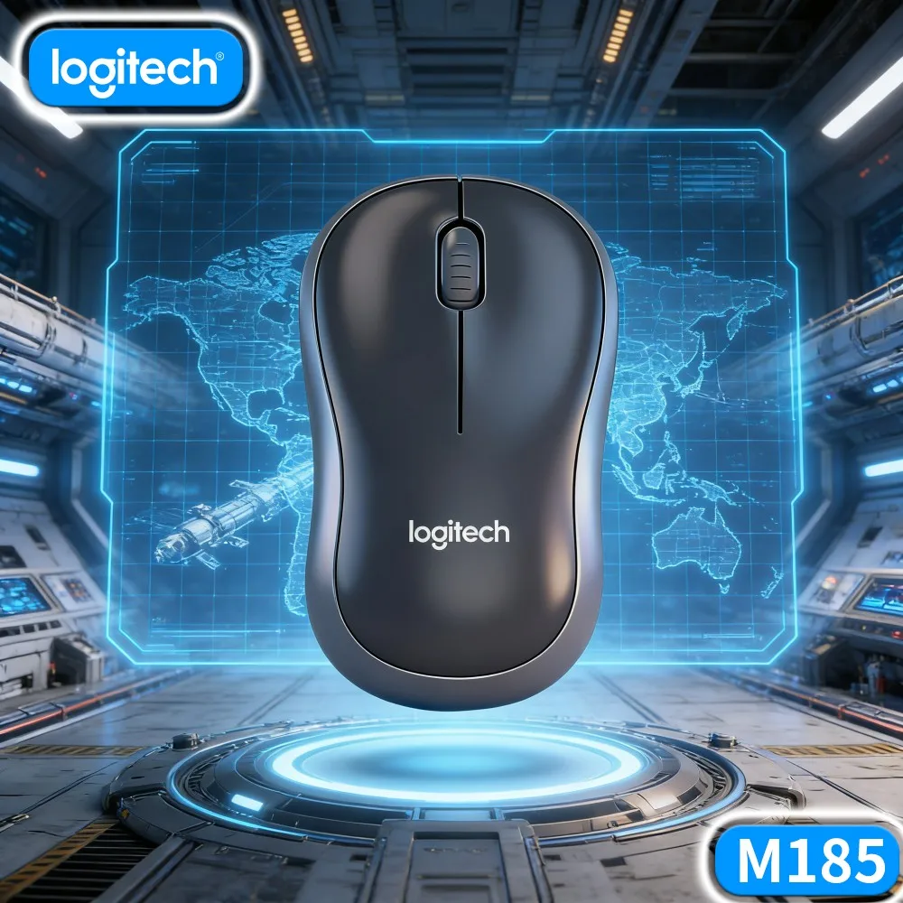 Logitech M185 Mini Group Office Work Desk Mouse Wireless Space Saving Compact For Small Team Workbench