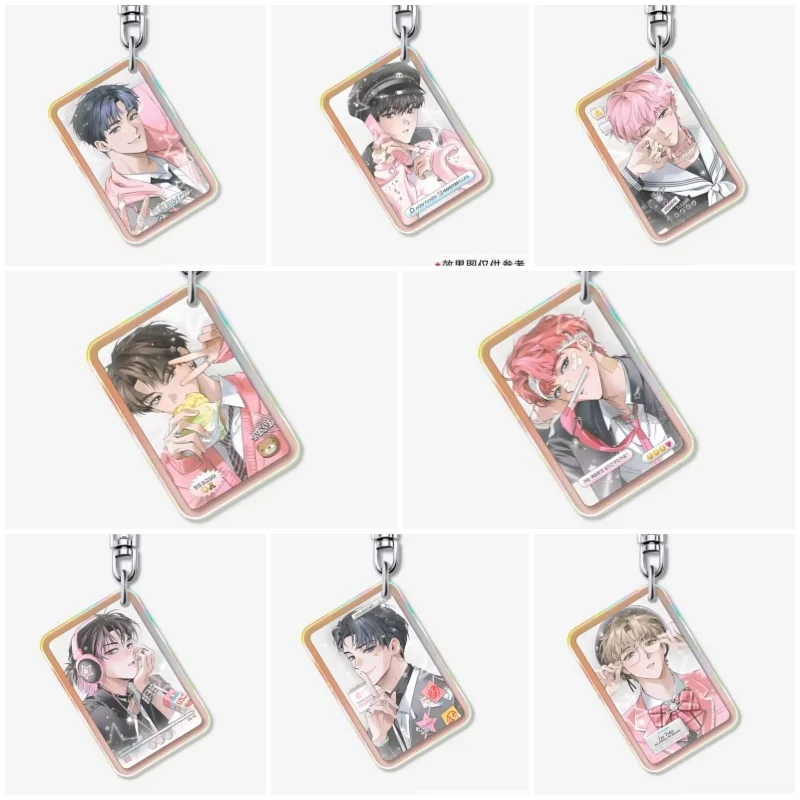 

6cm Hot Debut or Die Korean Manga Laser Lomo Anime Acrylic Stand Cartoon Moondae Ryu Chungwoo Characters HD Cosplay Gift
