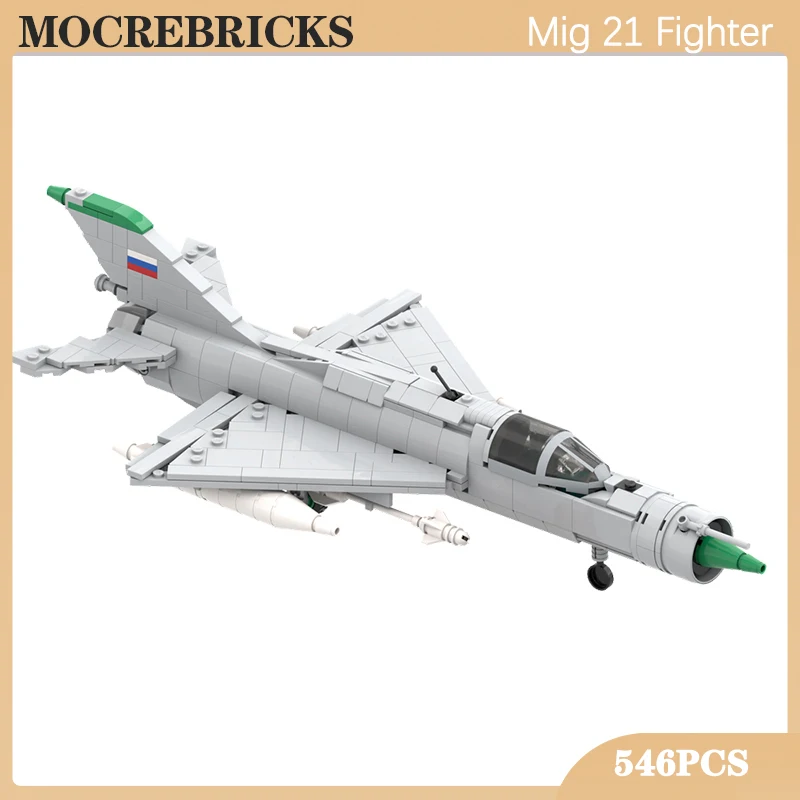 

Military Battle Army Weapon Building Block Series WW II Mig 21 Fighter Kid DIY Bricks Toy Aircraft Model Children Xmas Gifts