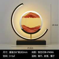 LED Moving Sand Art Table Lamp Quicksand Night Light 3D Sandscape Hourglass Bedside Lamps Flowing Sand Painting Home Decor Gifts