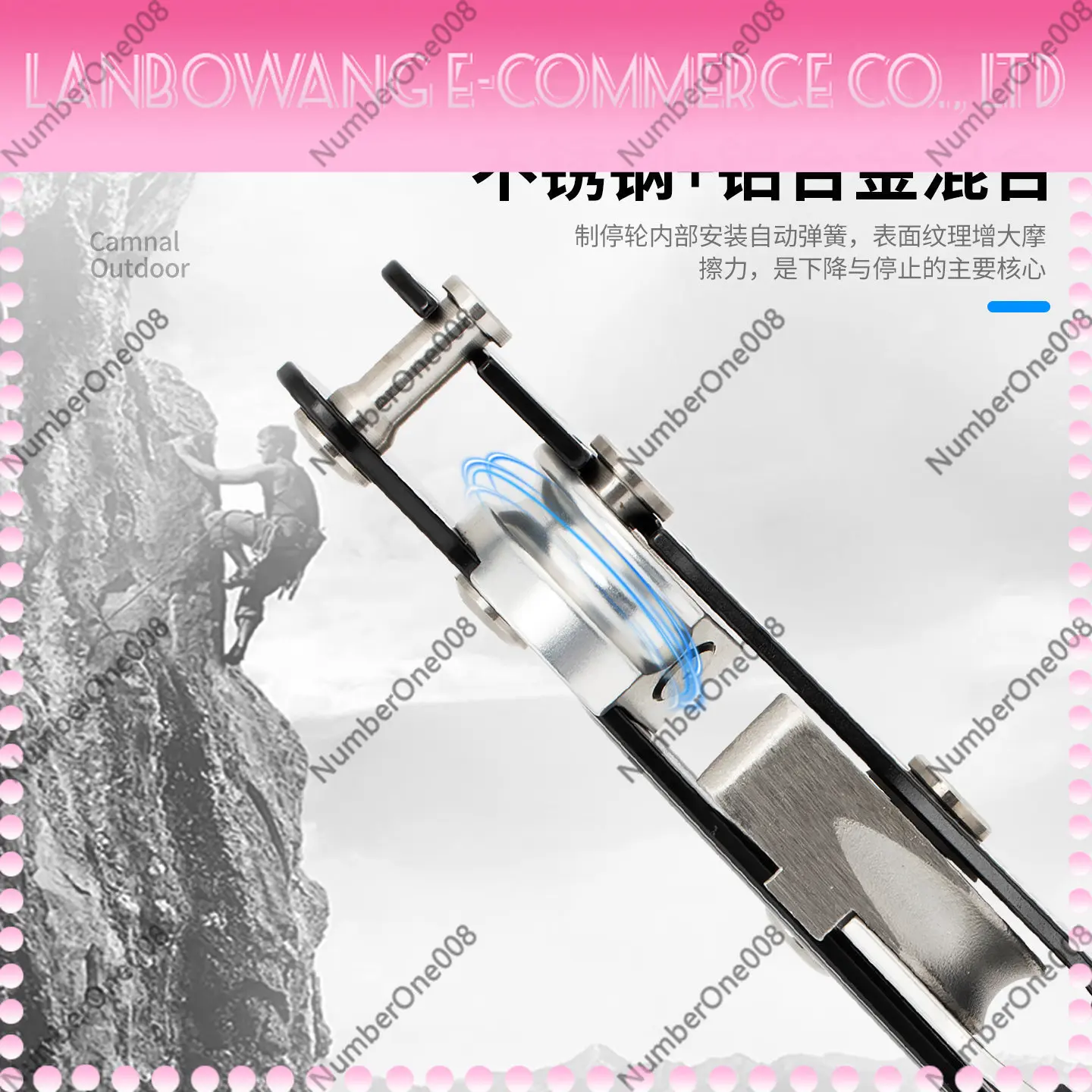 Outdoor Climbing Descender Caving Protection Rapid Lowering Tensioner Hand Control Safety Rescue Equipment