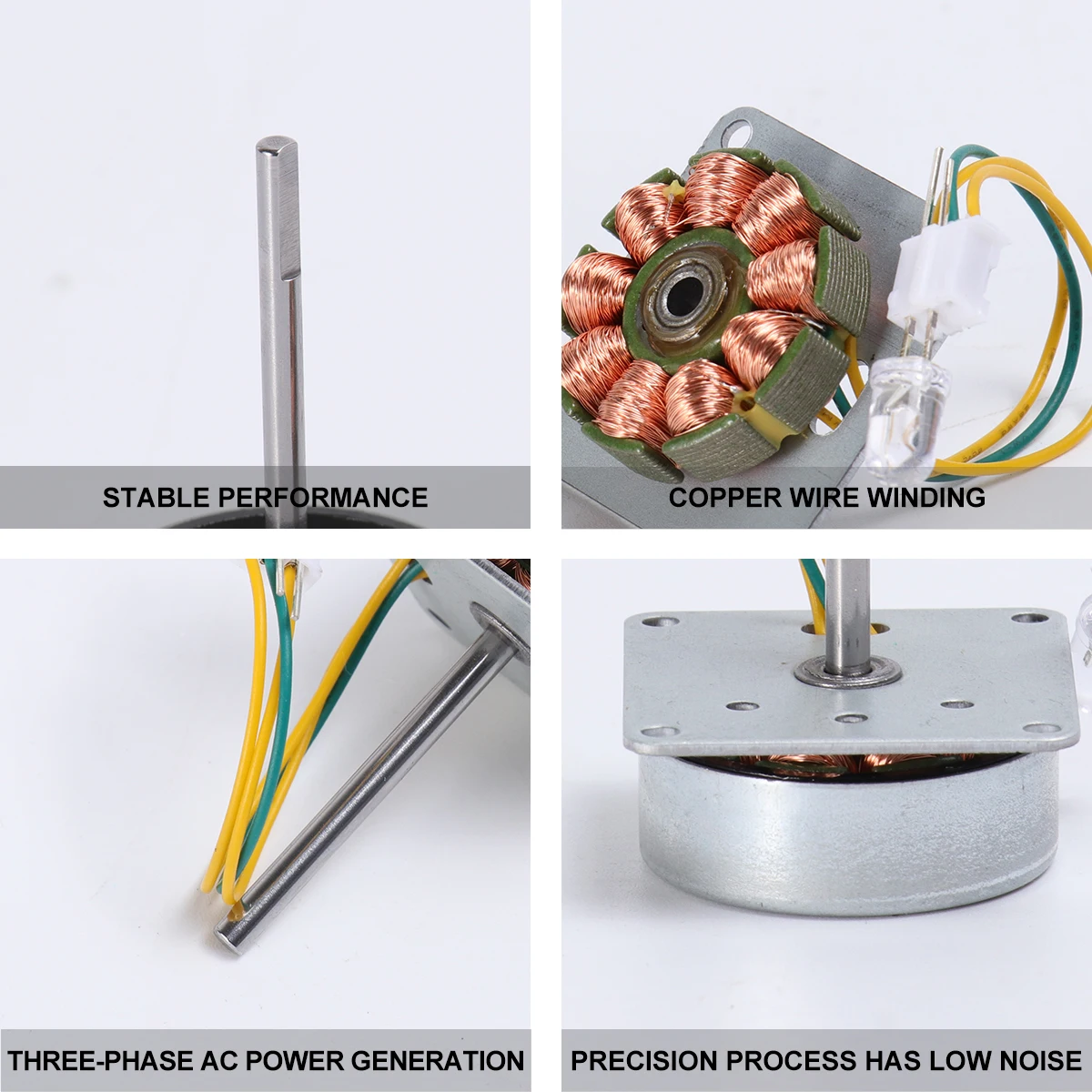 

Miniature Ac Three Phase Generator Brushless Motor for DIY Education Wind 12V 6W LED Compatible Hand Cranked Radio