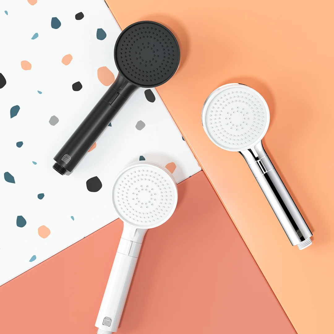 Diiib Shower Head General 4-point Interface 3 Modes High Pressure Rainfall Shower Heads Water Massage Sprayer Bathroom Accessory