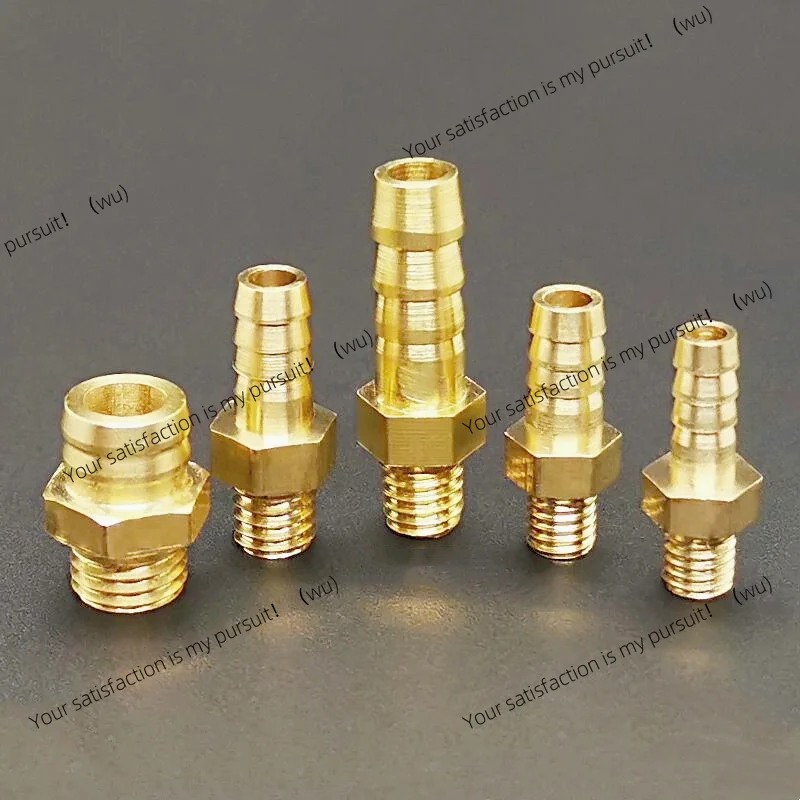 

5pcs M4 M5 M6 M8 Metric Male Thread To 3mm 4mm 5mm 6mm 8mm Hose Barb OD Brass Barbed Pipe Fitting Coupler Connector Adapter