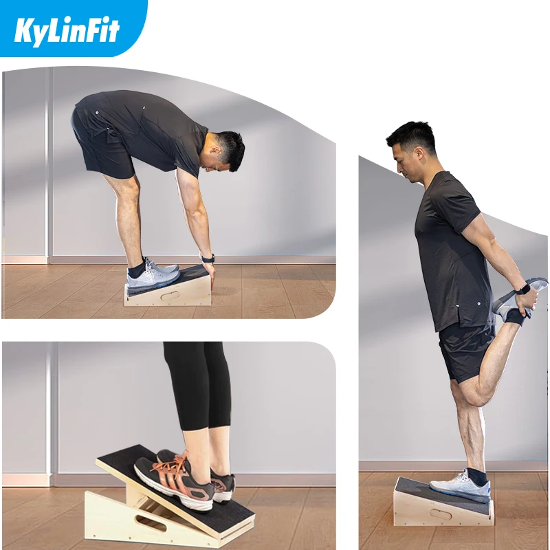 قابل للتعديل 3-Level الصلب العجل نقالة شعار متعددة الأغراض مائل خشبية التوازن المجلس للياقة البدنية #6