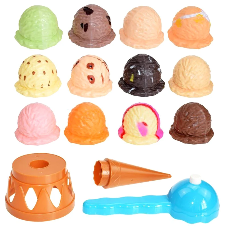 

Educational Baby Gifts Children Simulation Food Kitchen Props Ice Cream Stack Up Play Kids Pretend Play Toys