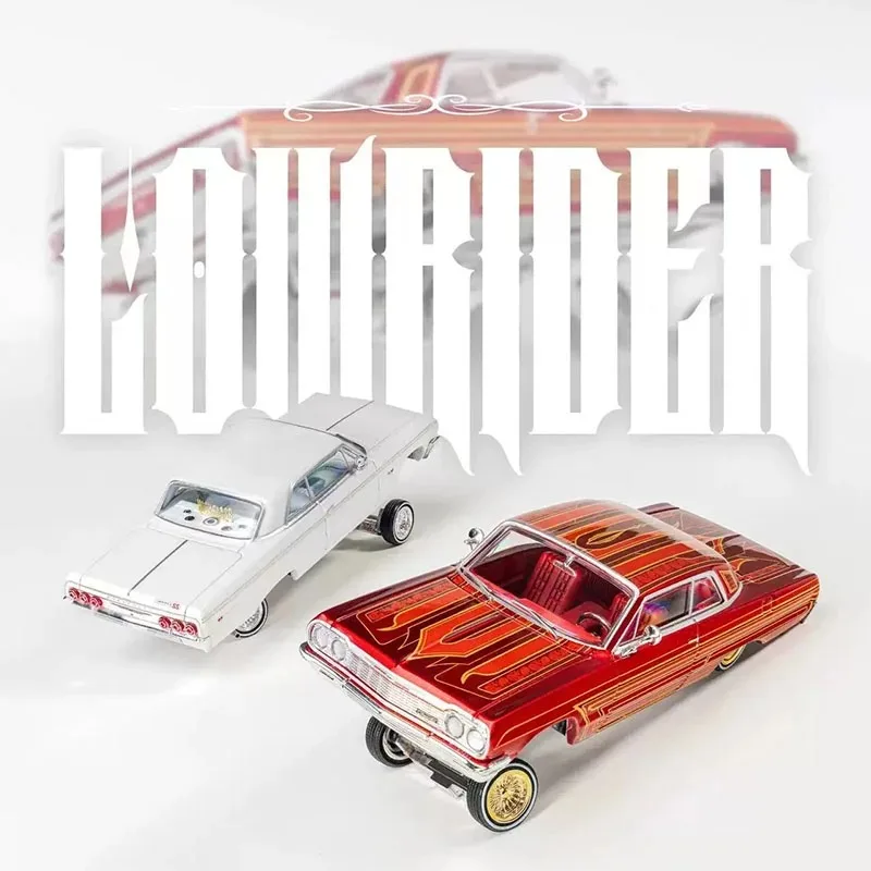 97M 1/64 Corona Impala 1964 Low Rider Alloy Car Model Static Collection Decorated Holiday Gifts Toys