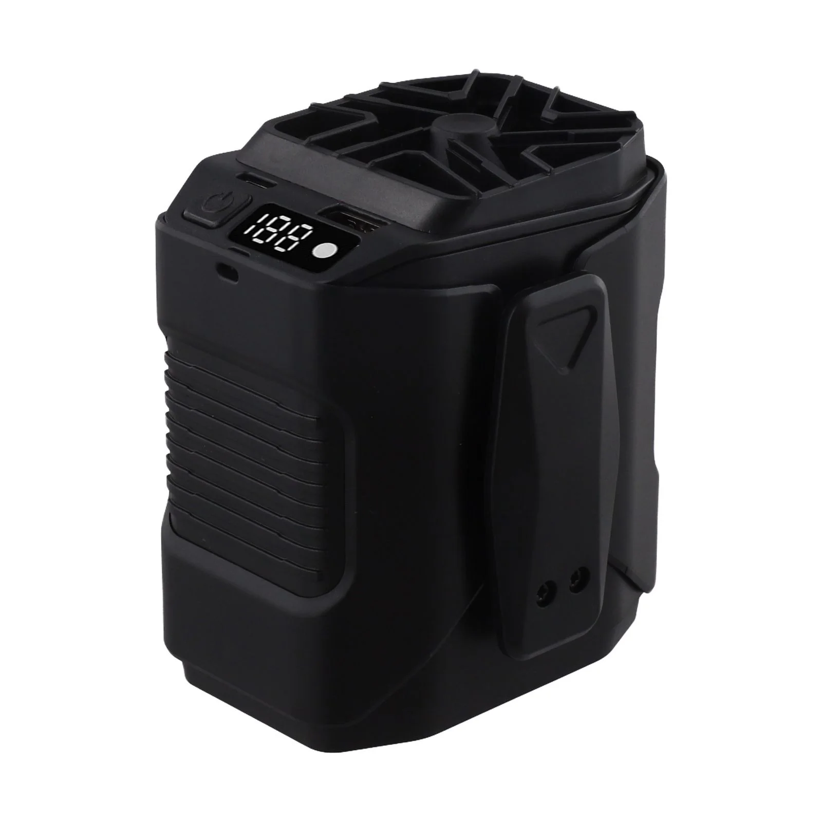 

Вентилятор с зажимом на талии и перезаряжаемой батареей емкостью 6000 мАч, 100 уровней скорости и светодиодный фонарик для расширенного использования на открытом воздухе