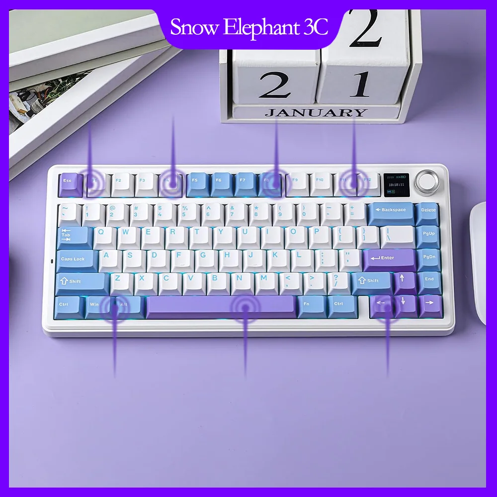 EPOMAKER X Aula F75 MAX لوحة مفاتيح ميكانيكية لاسلكية مع شاشة TFT ولوحة مفاتيح ألعاب بحشية مقبض في تخطيط 75% قابلة للتبديل السريع #1