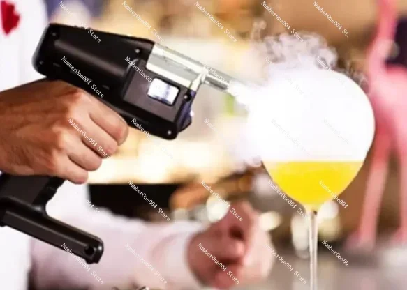 Cocktail Smoke Gun, Vapour Blaster Cocktail Bubble Smoke Gun with 5-Flavour Aroma Liquid and Edible Bubble for Food and Drink