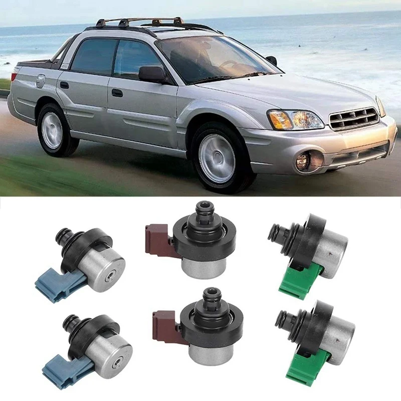 6PCS 4EAT 31939-AA191 Transmission Solenoids Kit For Subaru Baja Forester