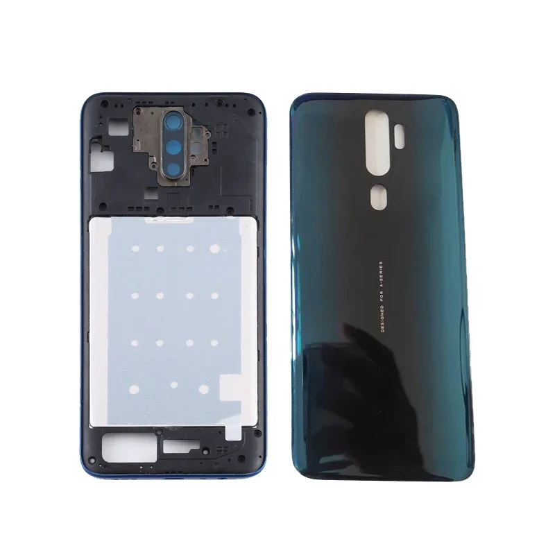 Back Battery Cover For Oppo Rear Door Case Middle Frame with Camera Lens For A11x, A9 2020, CPH1937, CPH1941