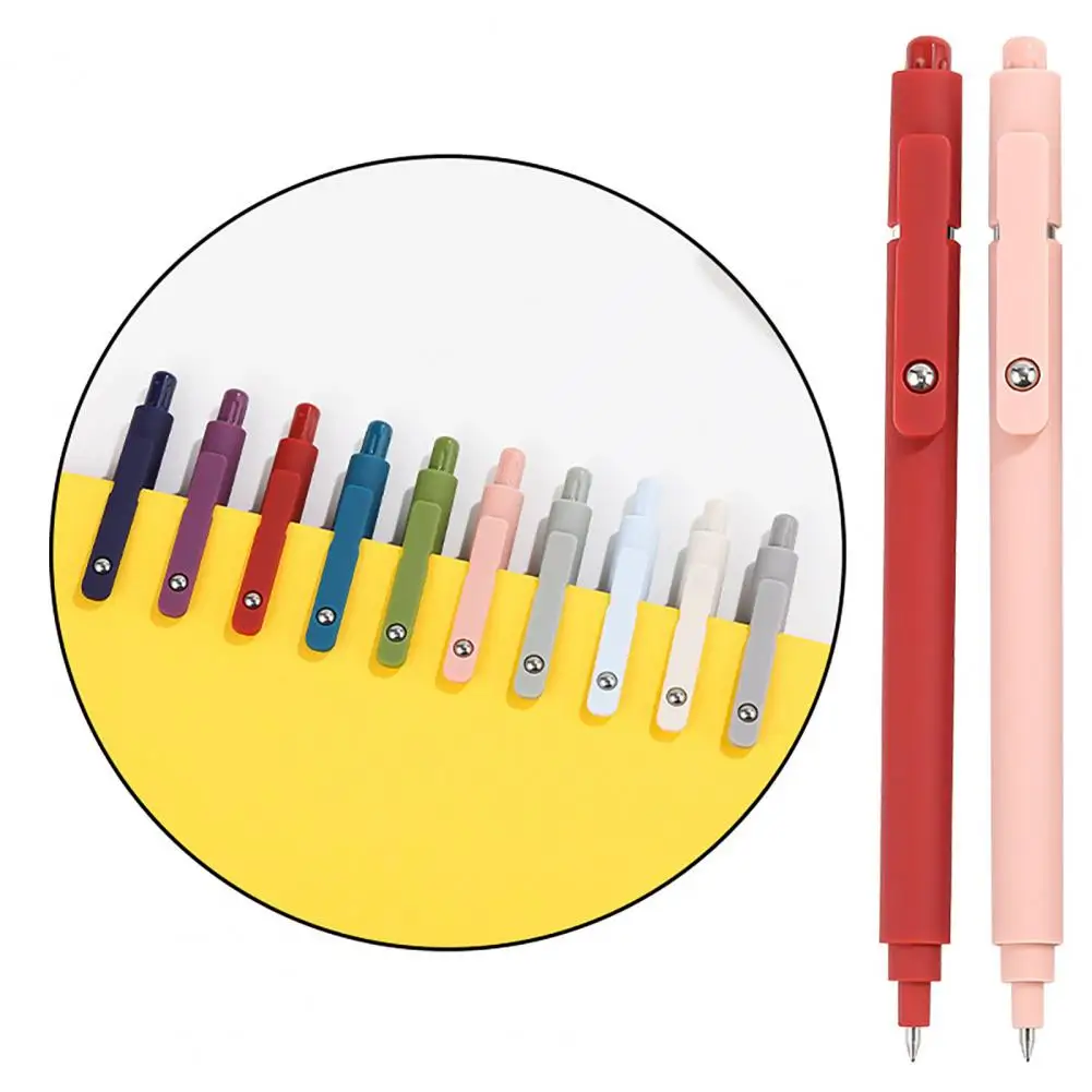 Quick-drying Ink Pens Color Gel Pen Set with Quick-drying Ink 0.5mm Refill Steel Ball Clip Design Comfortable Barrel Fine Tip