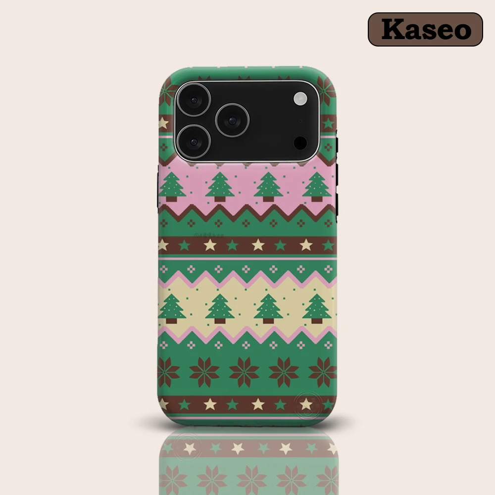 

Christmas Knit Stripe for Magnetic Phone Case for IPhone 17 16 15 14 13 Pro Max Plus Single Double-layer Tough Case