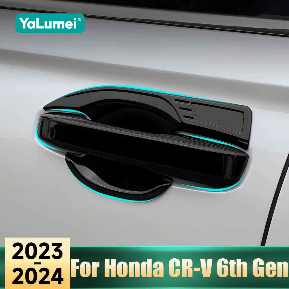 

For Honda CR-V CRV CR V 6th Gen 2023 2024 ABS Exterior Protective Accessories Car Outer Door Handle Bowl Cover Trim Decor Frame