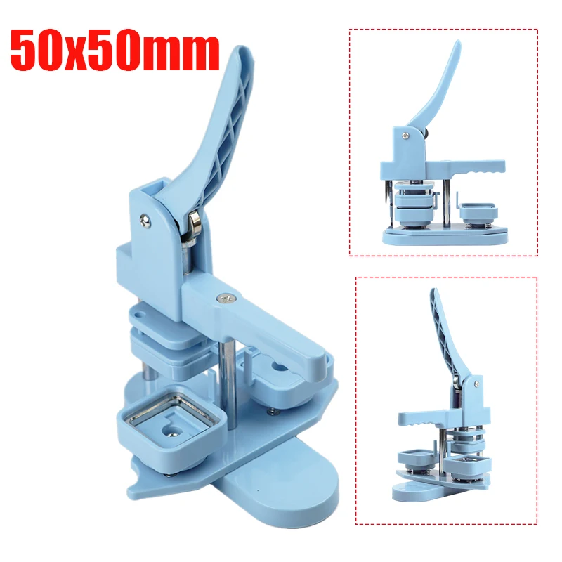 Square Refrigerator Badge Button Maker 50x50mm Hand Press Machine for DIY Making Pins Buttons/Refrigerator Magnets Badge