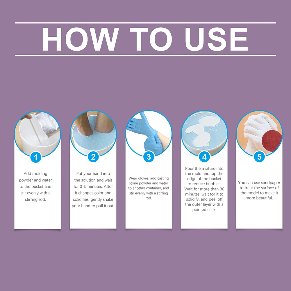 Kit de fundição de mão Kit de molde de molde de mão divertido Kit de molde de molde para crianças para adultos Casamentos de casamento para crianças presentes