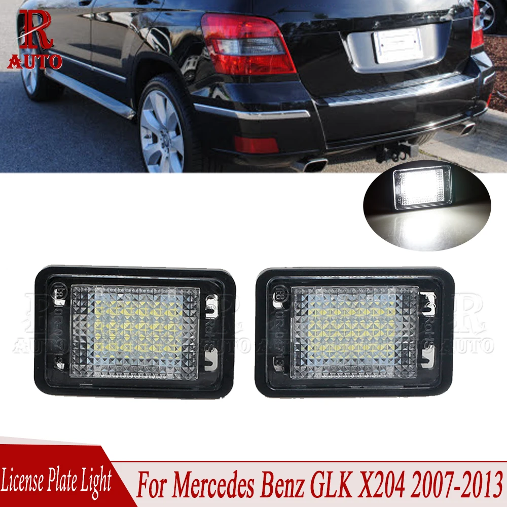 

R-Auto LED Car License Plate Light Accessories Number Plate Lamp For Mercedes Benz GLK X204 2007 2008 2009-2013 A2048200156