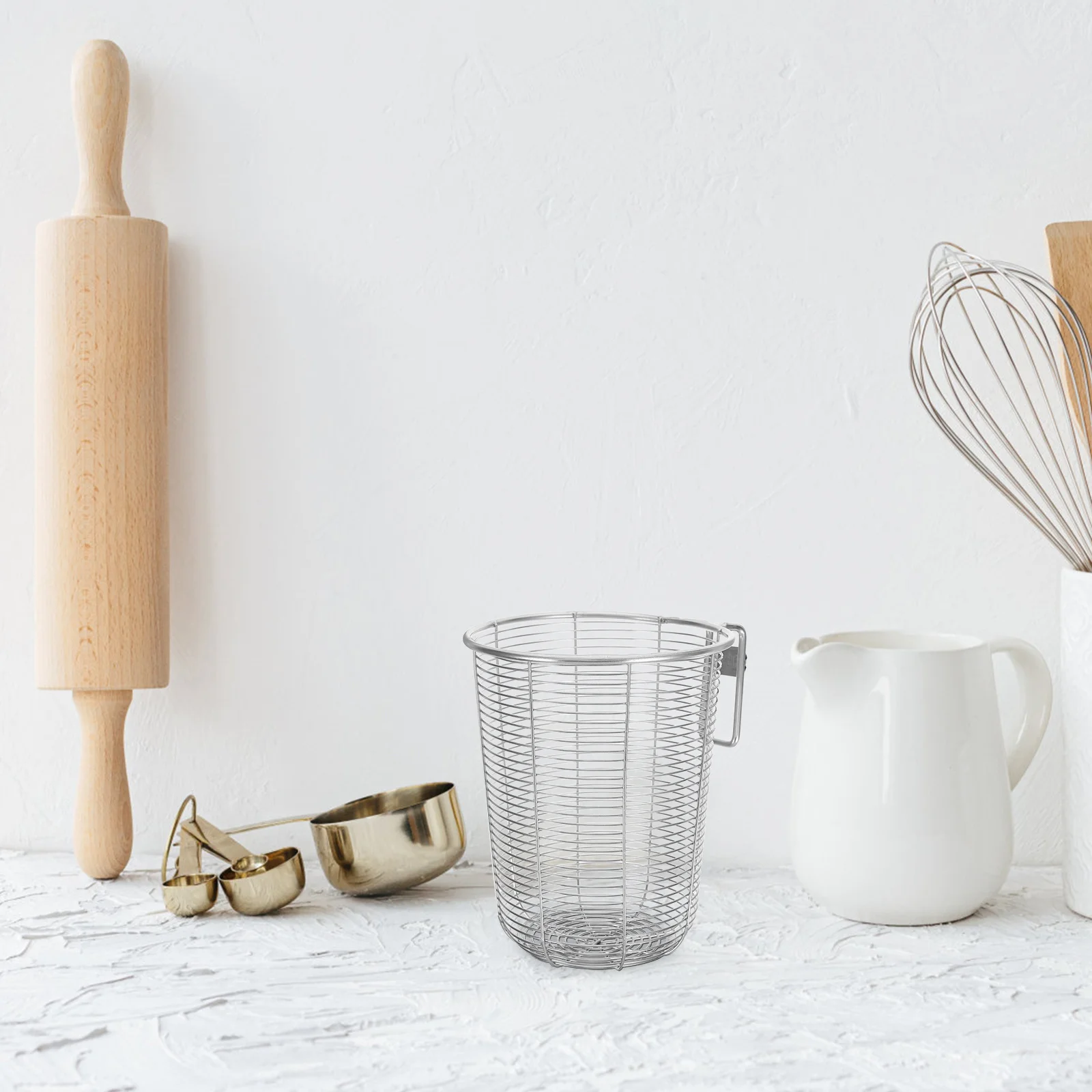 

Ситечко для горячей кастрюли из нержавеющей стали, сетчатая корзина, подвесная ручка, большая емкость для приготовления лапши, жарки, шампуры, кухня