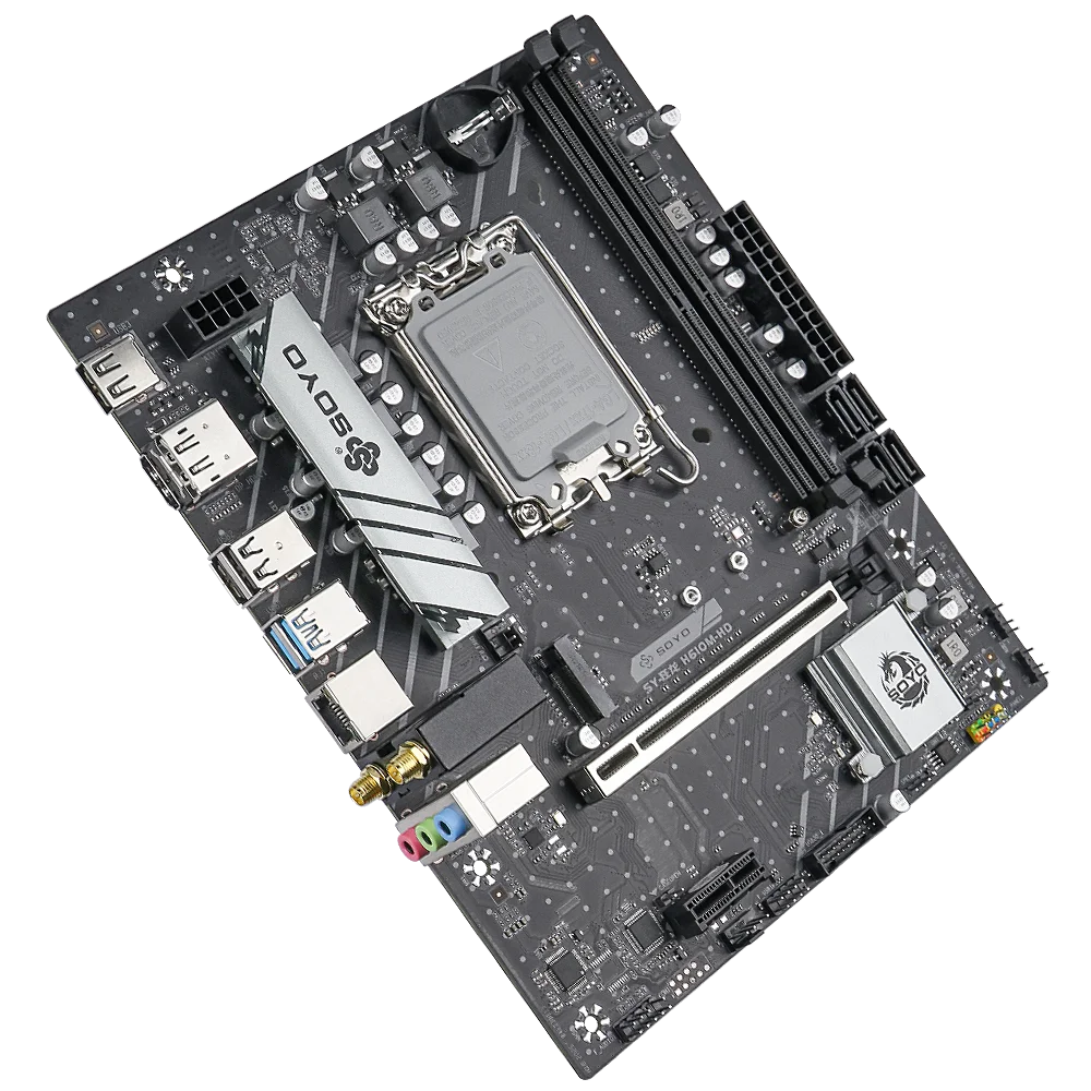 SOYO Motherboard Set H610M LGA1700 mit Intel CPU i3 12100F DDR4 (8G*2) 16GB 3200MHz Desktop-Computerkomponenten SATA3.0 M.2