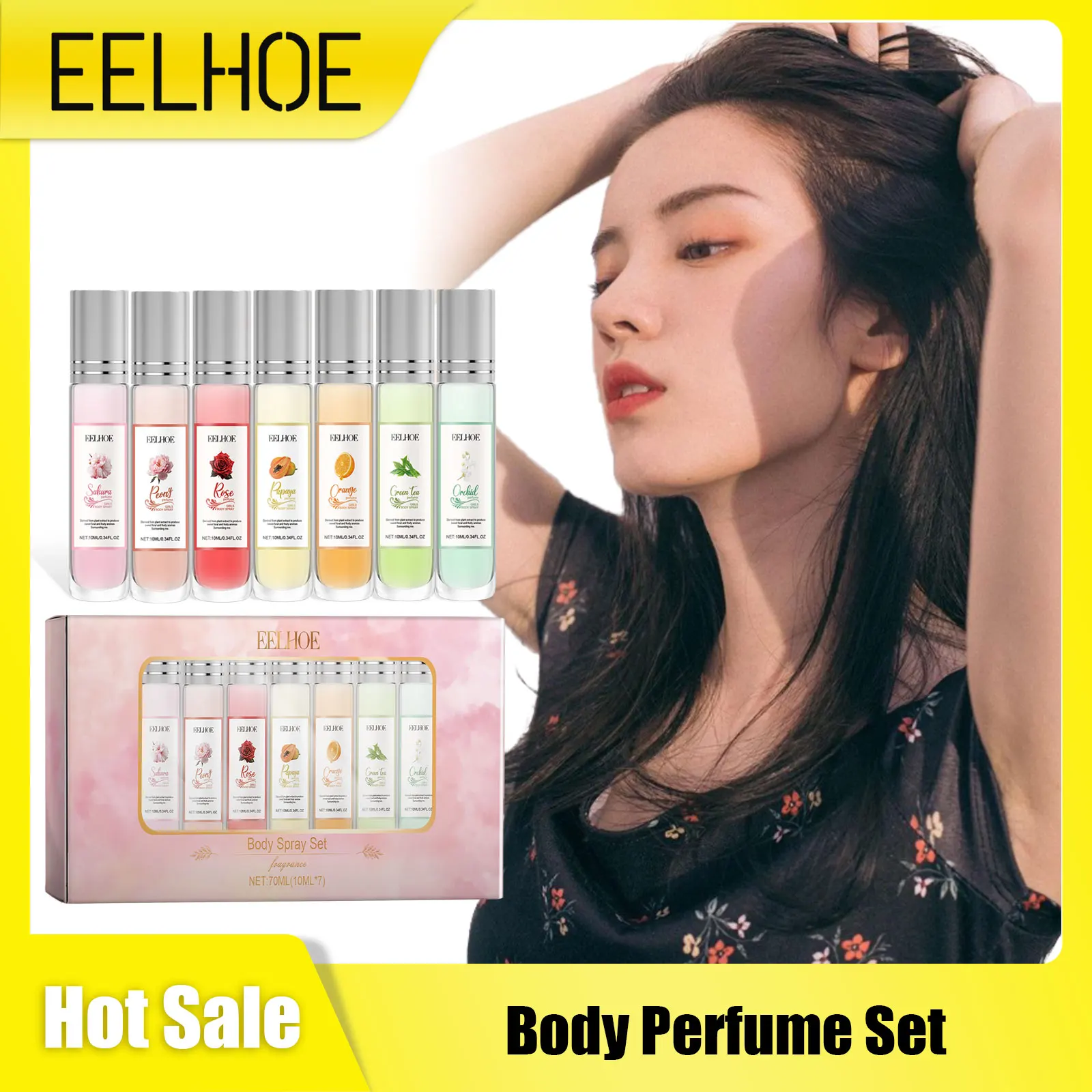 

Elegant Perfume for Women Long Lasting Fragrance Refreshing Natural Scent Body Spray Original Perfumes Charming Body Perfume Set