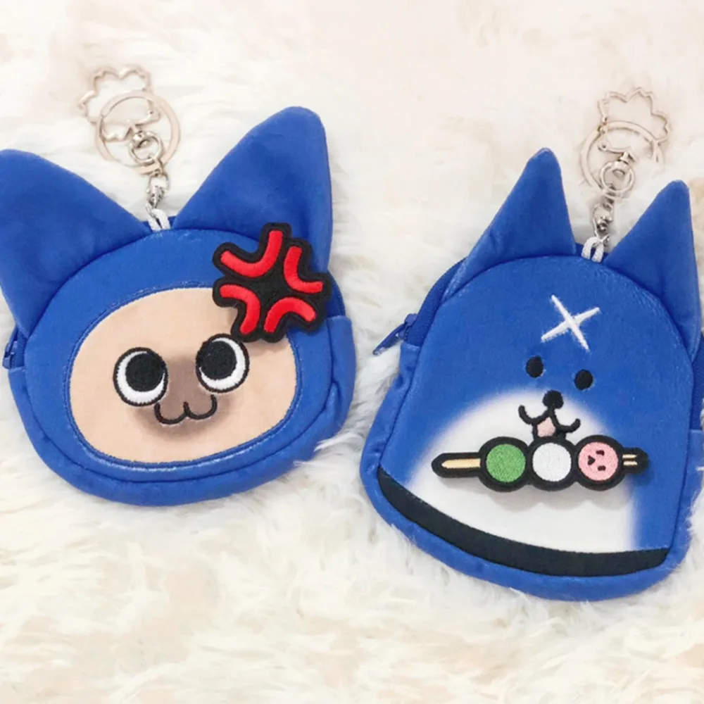 Kawaii Game Felyne Cat Series Cartoon Soft Plush Coin Purse Wallets Anime Headset Storage Bag Gift