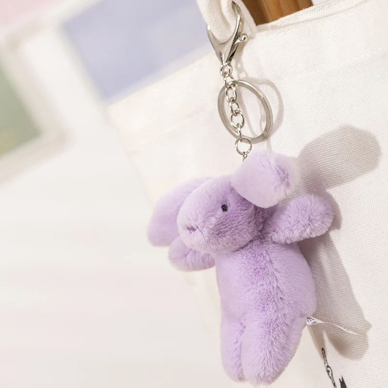 The creative design of the bunny plush toy pendant is soft, comfortable, soothing, and cute. It can be used as a gift