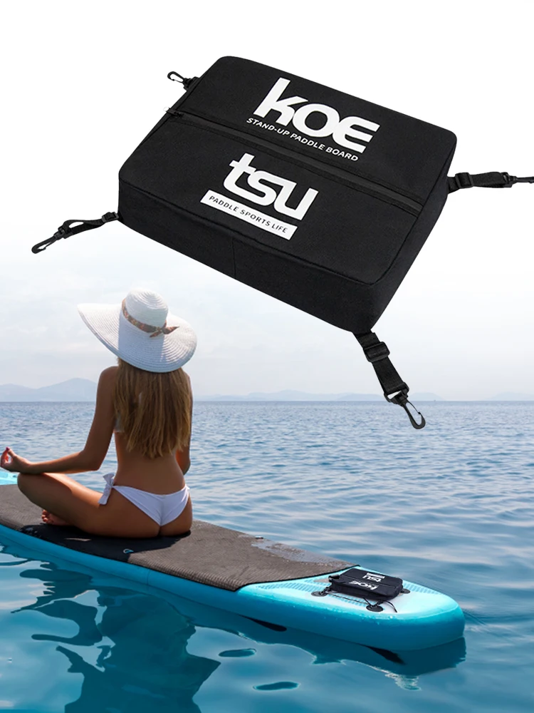 Sealed Zipper Oxford Kayak Paddle Board Deck Bag Portable Cooler Storage Bag Lightweight with Fixing Buckle Surfing Equipment