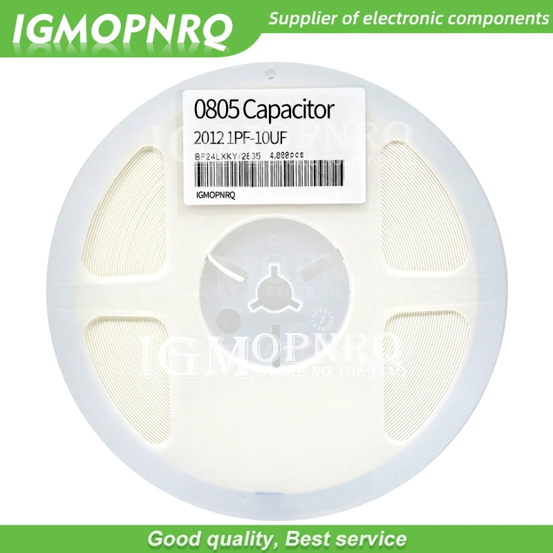 1Reel 0805 smd capacitor ceramic 1PF-10UF  4.7PF 6.8PF 330PF  680PF 22NF 33NF 220NF 1UF 2.2UF 4.7UF 10UF new original