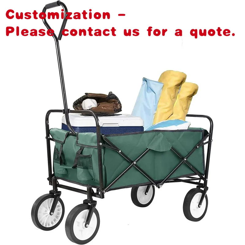 

custom.Folding Wagon Cart Collapsible Foldable Utility Wagon Sports, Shopping, Camping