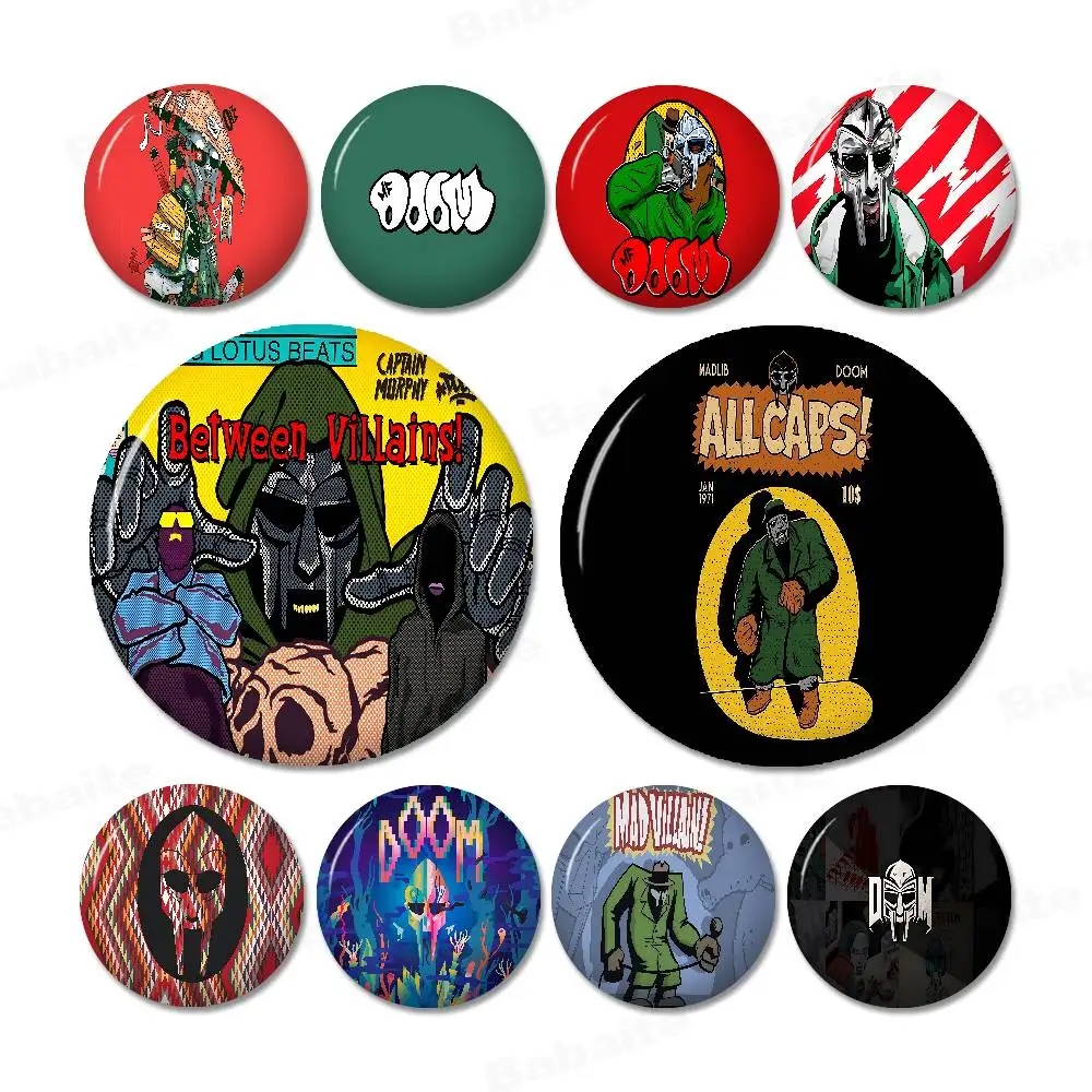 Rapper MF DOOM Anime Brooches Cute Cartoon  Badge Jacket Jeans Lapel Pin Gift Accessorie
