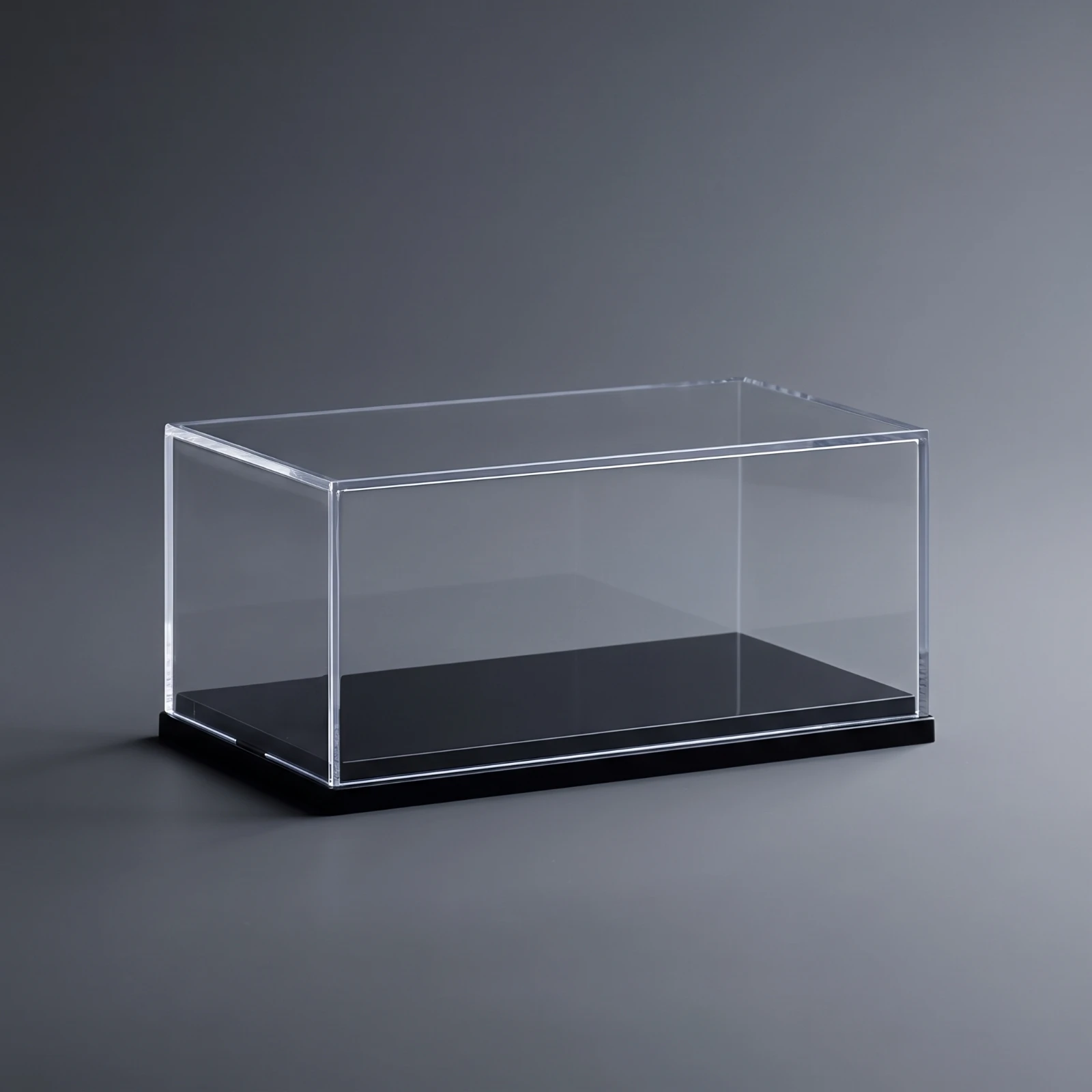 Model Car Display Case No-Assembly Model Car Case with Black Base Acrylic Display Box Transparent Organized for Collectors