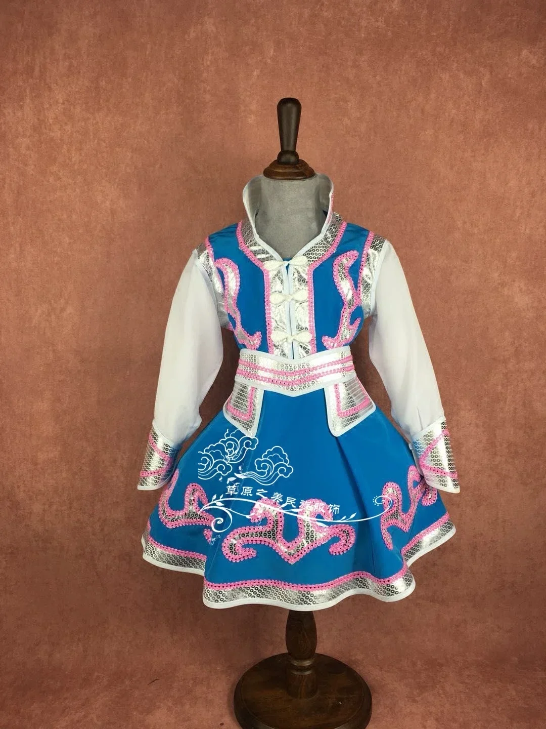 Children's Mongolian dance clothing robe Girls' performance clothing Women's ethnic performance clothing New