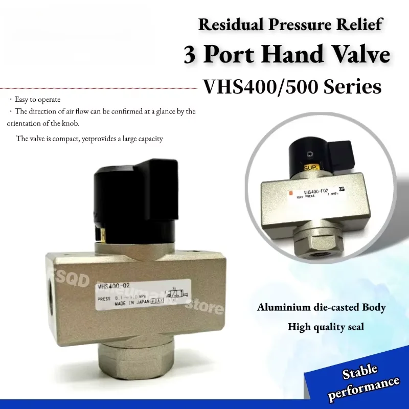 

VHS400 VHS500 VHS401 VHS501-02 03 04 06 F02 F03 F04 N02 N03 3-портовый ручной клапан сброса остаточного давления VHS400/500 Пневматический инструмент