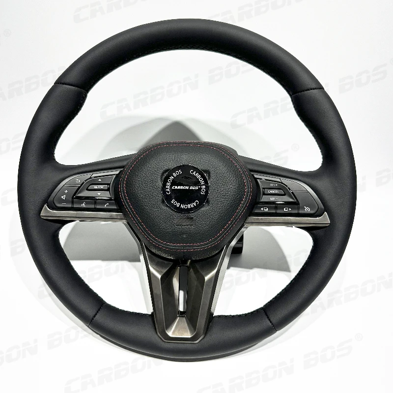 

Carbon Bos For Nissan GTR Steering Wheel Leather Steering Wheel Black Leather GTR Racing Wheel For Nissan GTR Old Upgrade New