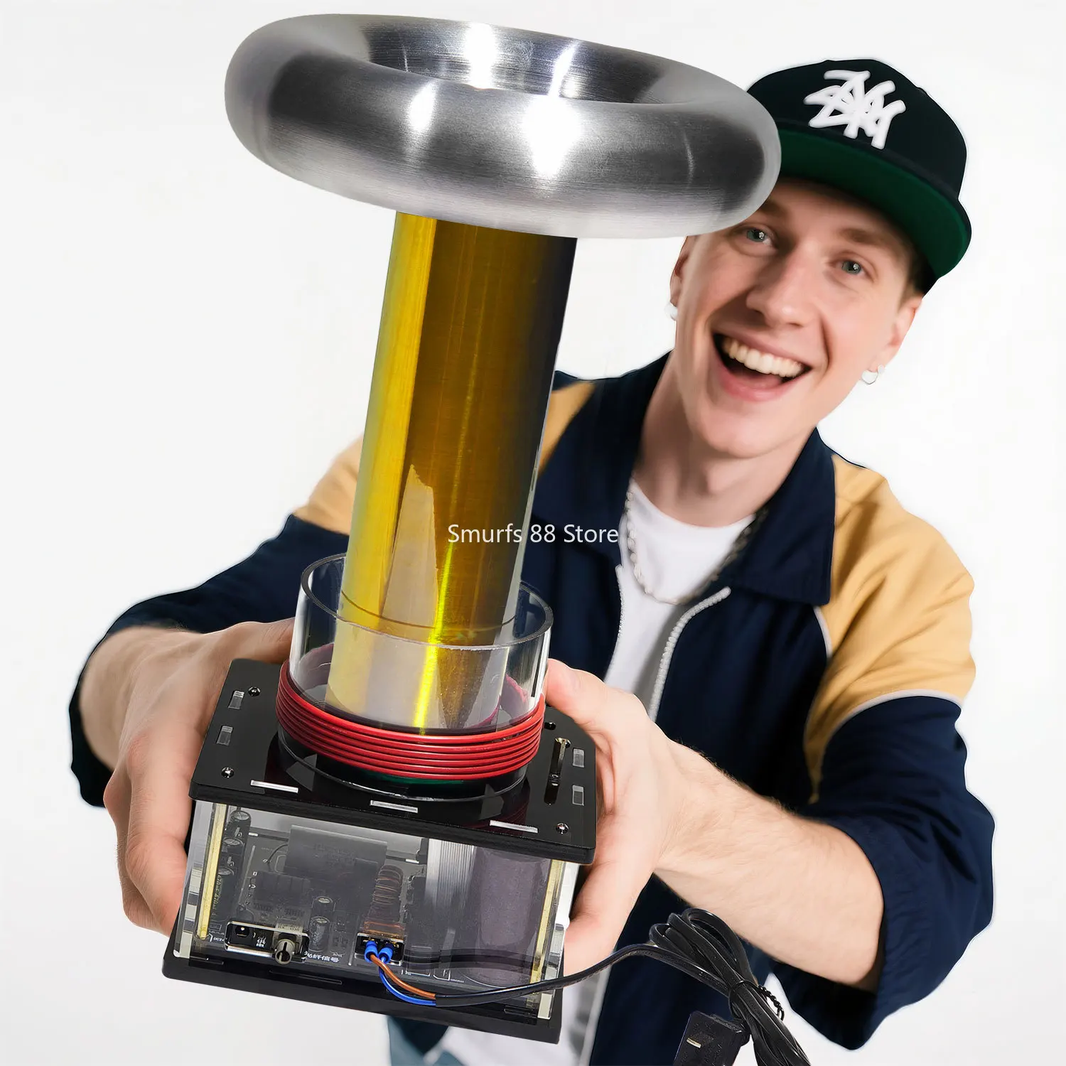 Bobina eléctrica de inducción, bobina musical de arco, Kit de bricolaje, producto terminado grande, pulso, alto voltaje, modelo de experimento científico de alta potencia