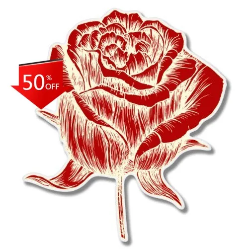 

Rose Design Phone Trendy Laptop Walls Window Motor Home Waterproof Vinyl Decal Accessory Aesthetic Cool Retro Unique Cute