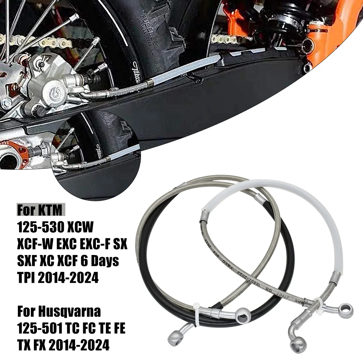 Front Rear Hydraulic Brake Line Oil Hose For KTM 125 150 250 300 350 450 500 EXC SX XC XCW 6 Days 2012-2024 Replacement Parts