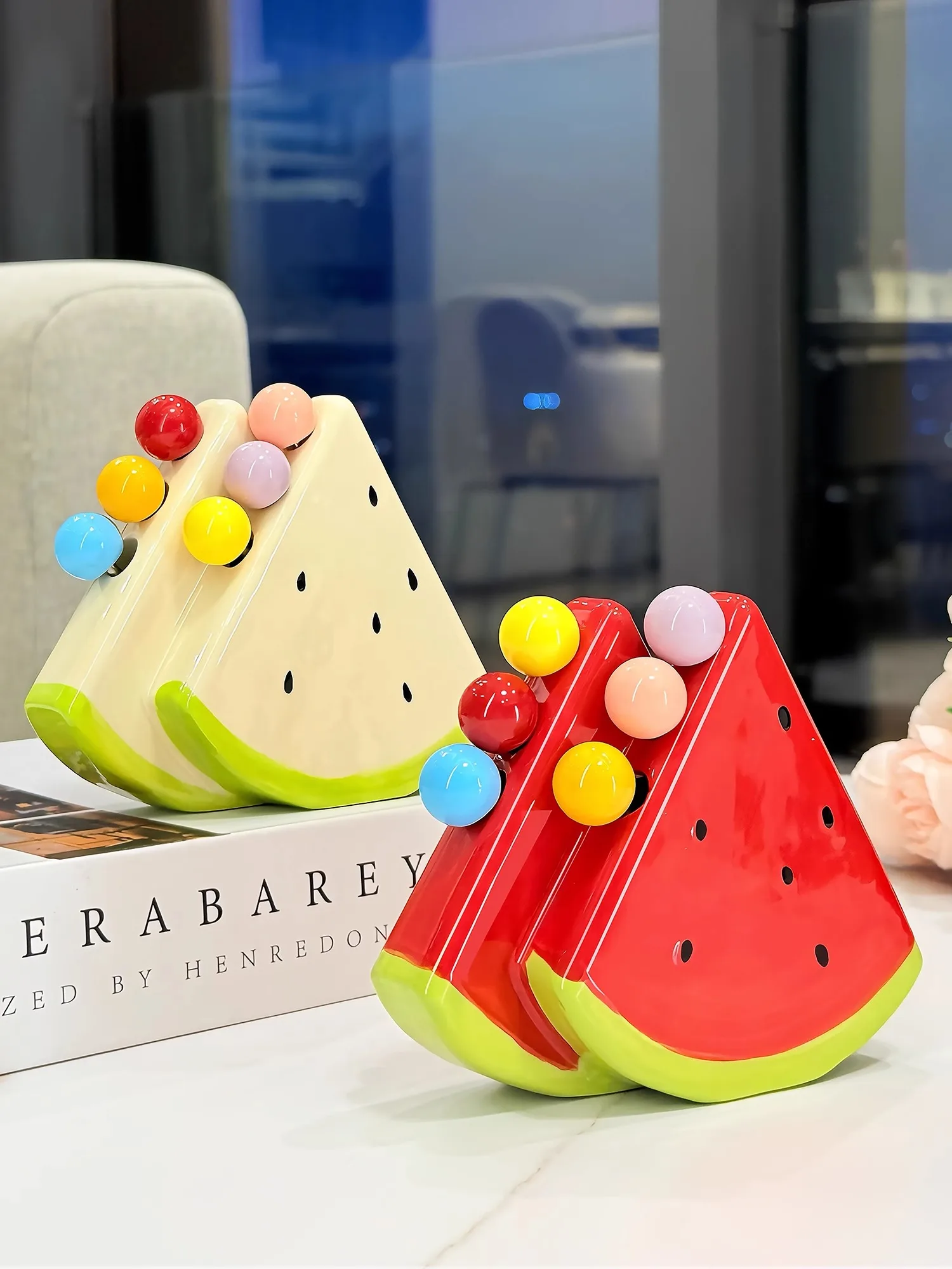 

Creative Cerc Watermelon aped Fruit Fork Set Stainl Steel 5 Piece Set Se for Kids Dert Forks Storage Canister